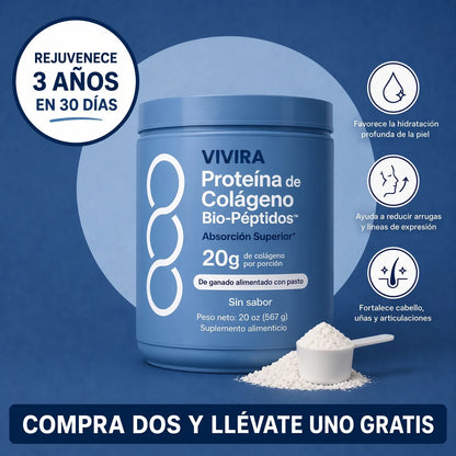 Colágeno en Polvo con Bio-Péptidos | Vivira®